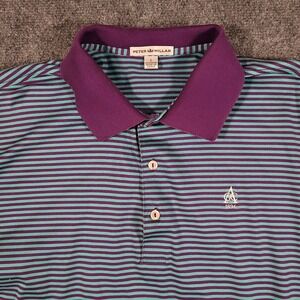 Peter Millar Polo Shirt Purple and Green Classic Design